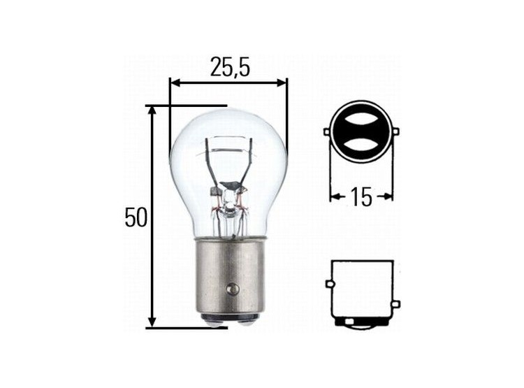 Žárovka GE do zadních světel P21/5W 21/5W BAY15d 12V